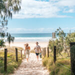 sunshine coast tourism coolum beach walking to beach